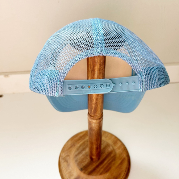 Vintage 80’s Light Blue Arizona Trucker Cap Snap Back Mesh Back Retro - Picture 4 of 7